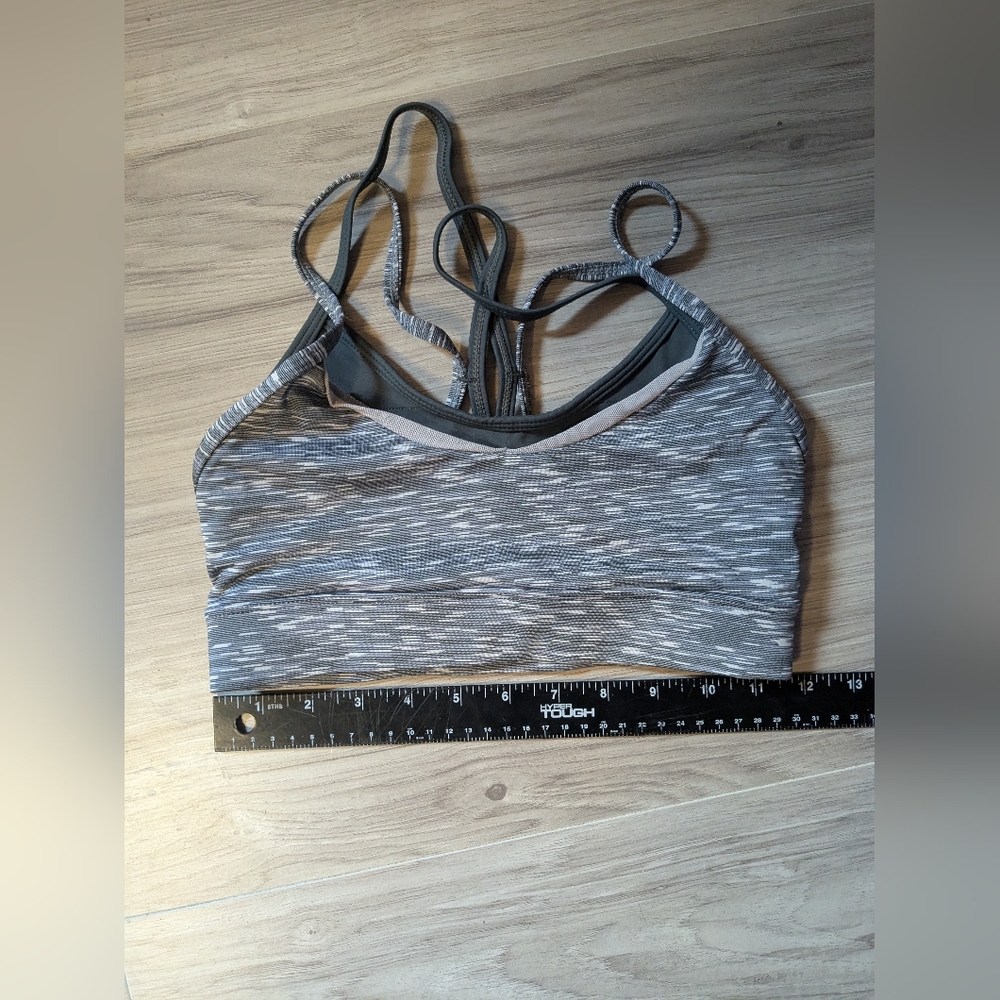 Zyia XXS Gray/White Active Sports Athletic Bra Wireless